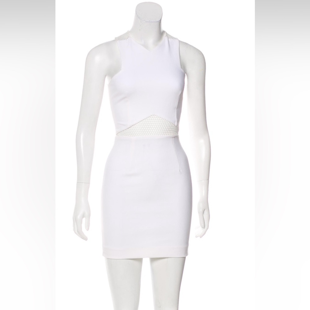 Ivory Nicholas dress with honeycomb mesh insets size 0 XS